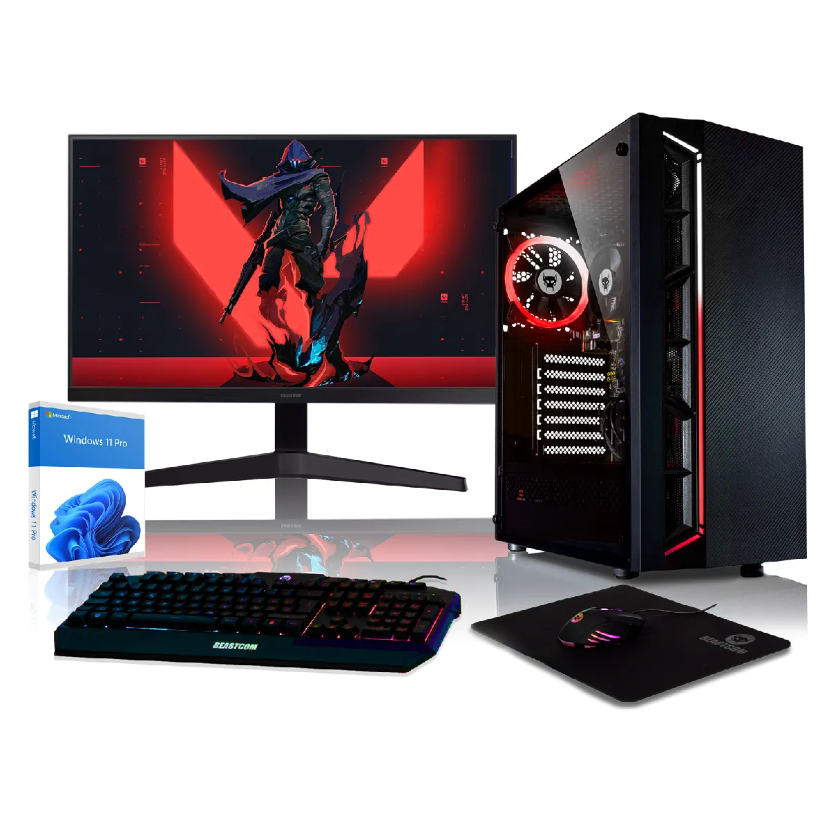 BEASTCOM Q3 Essential Gaming Complet, AMD Ryzen 5 3400G, Radeon Vega 11, 16Go RAM, 512Go