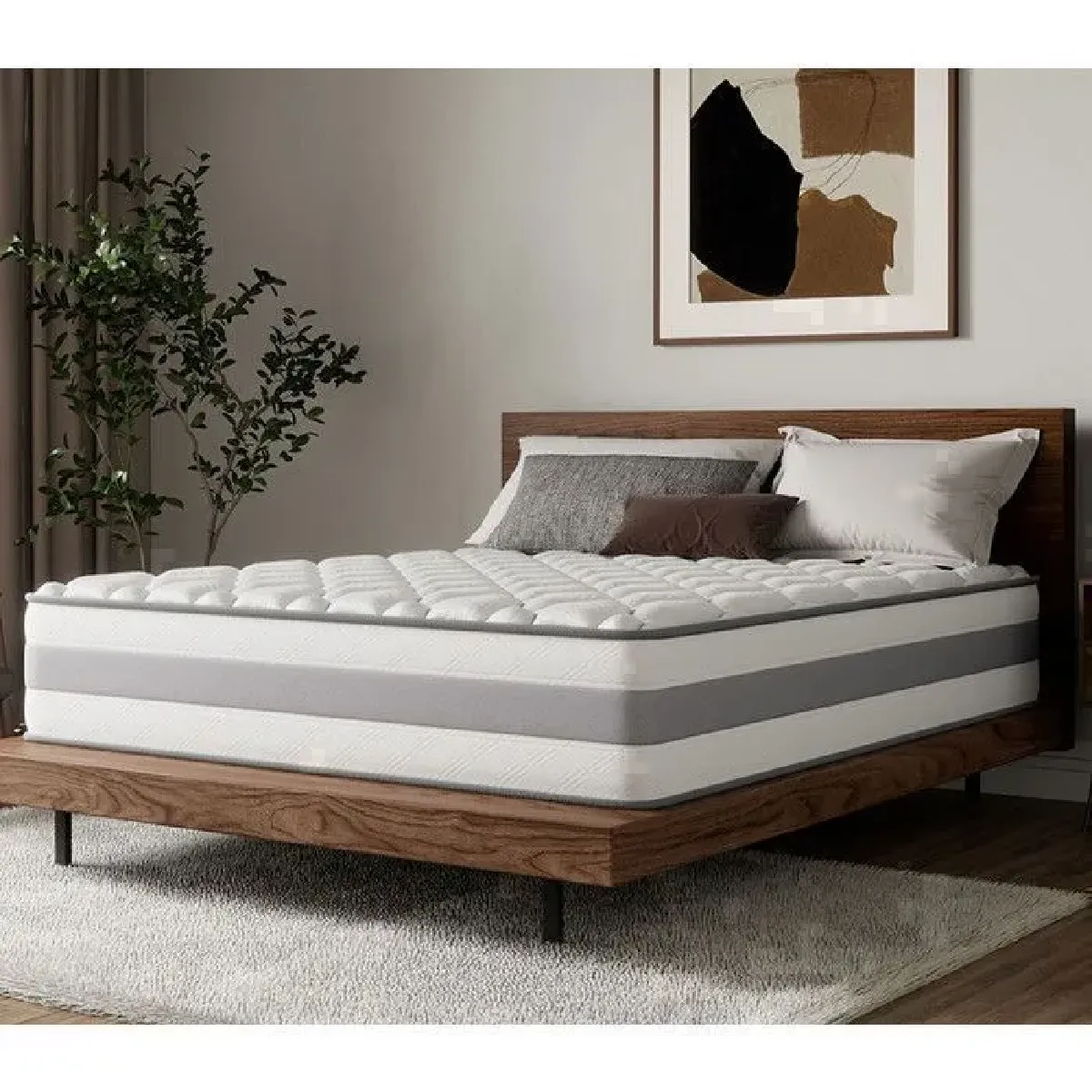 Matelas HOMAVO 140x200cm à Ressorts Ensachés 7 Zones -H3/H4 - Épaisseur 25cm